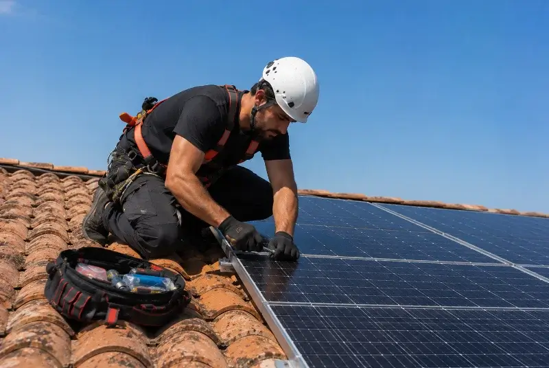 Maintenance et monitoring de panneaux solaires à Valmanya